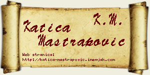 Katica Maštrapović vizit kartica